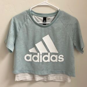 Adidas cropped mesh shirt